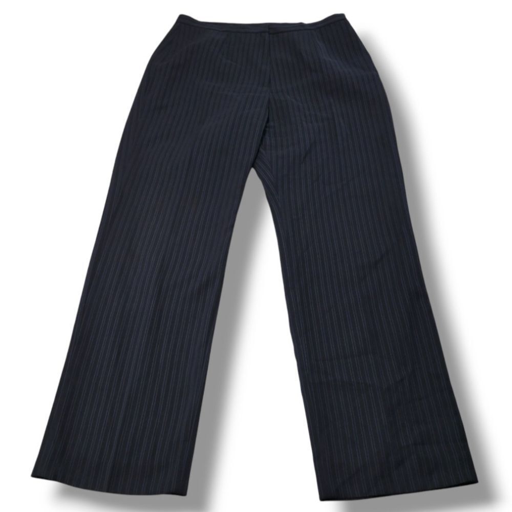 Kasper Pants Size 12 W33"xL31" Womens Dress Pants Pinstripe Pants Trousers Black